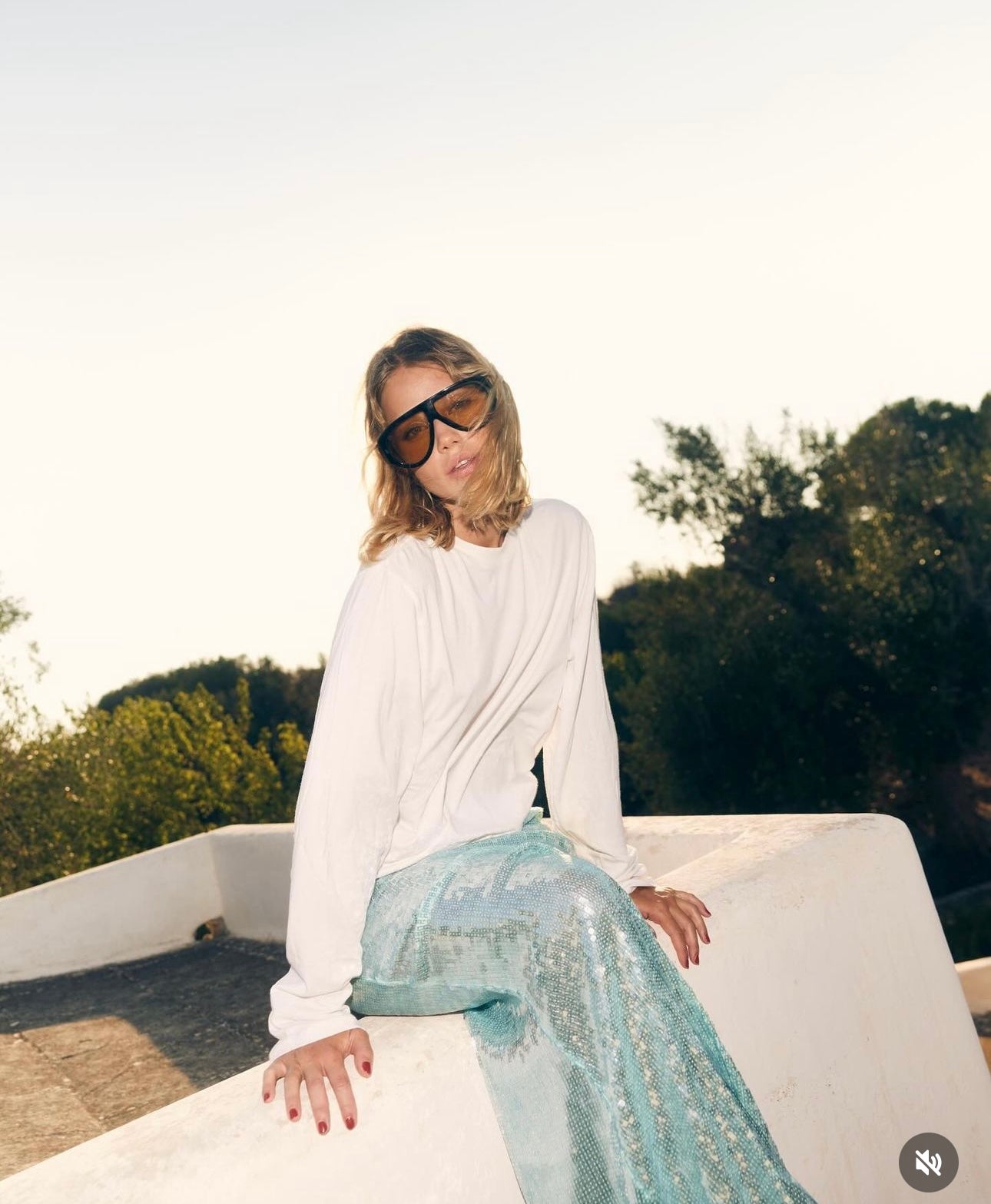 Sequined maxi skirt