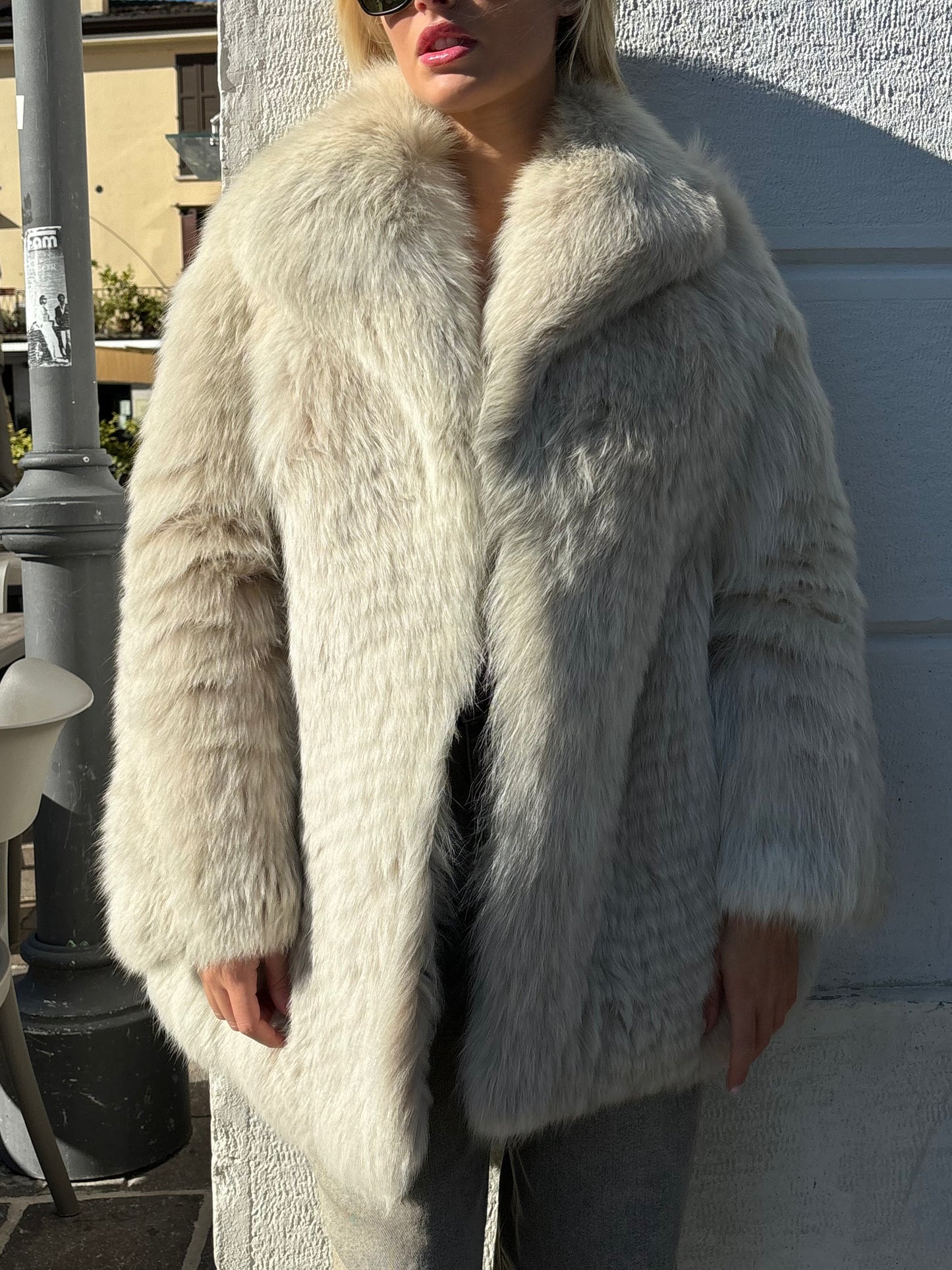 Pelliccia volpe bianca