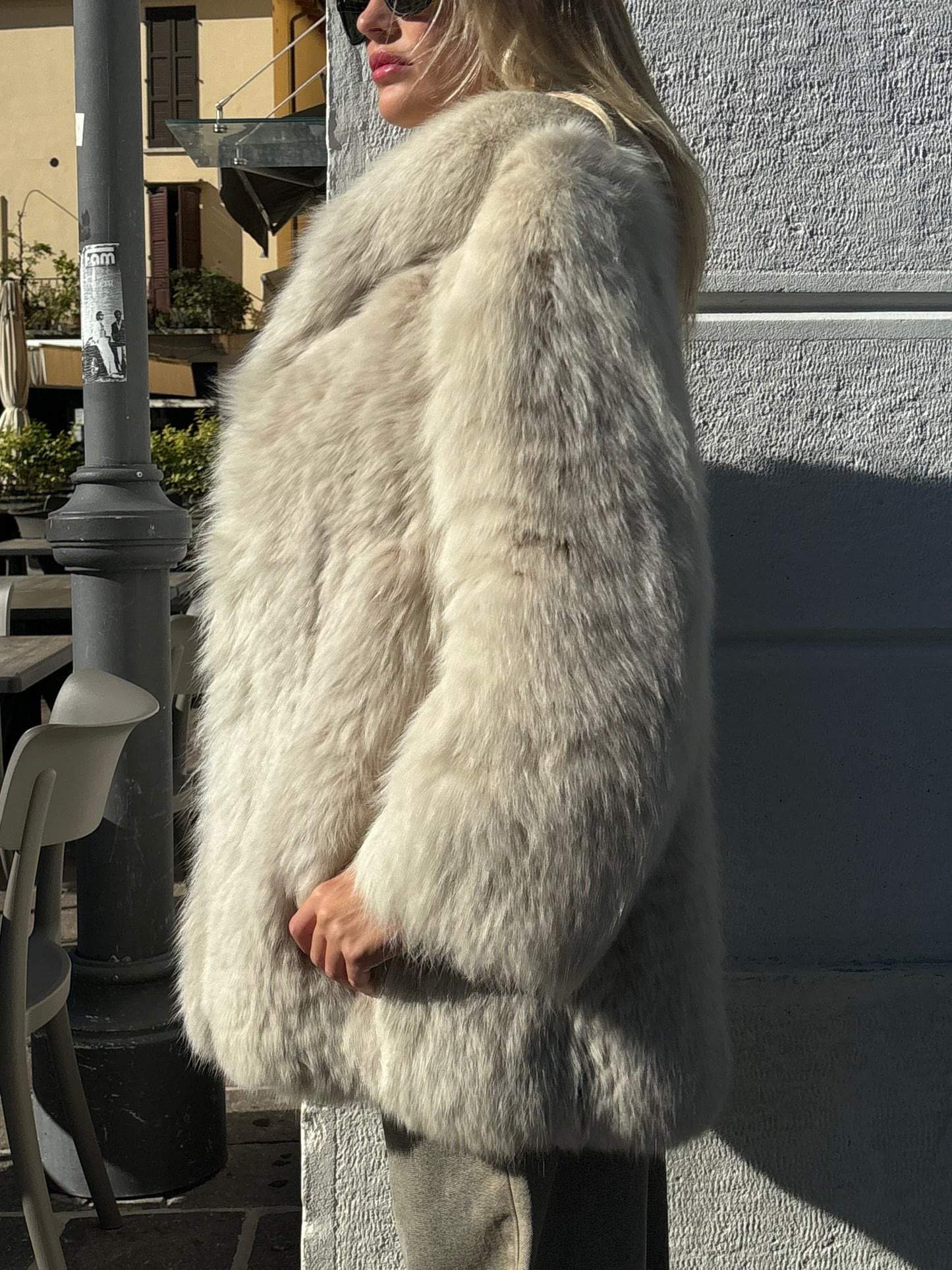 Pelliccia volpe bianca