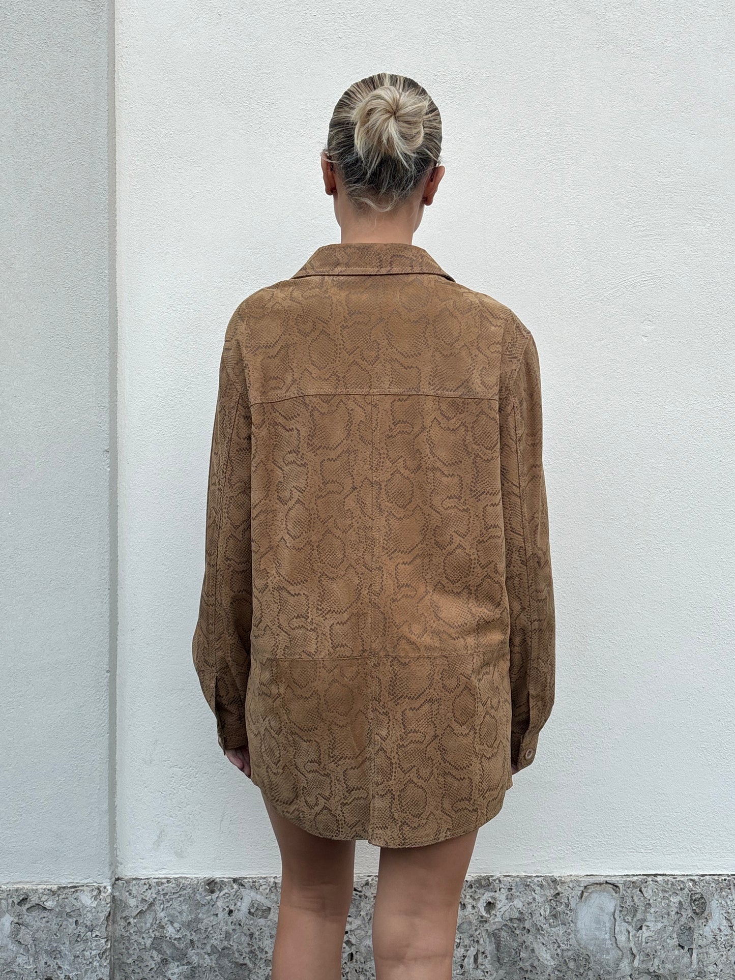 Camicia suede pitonata