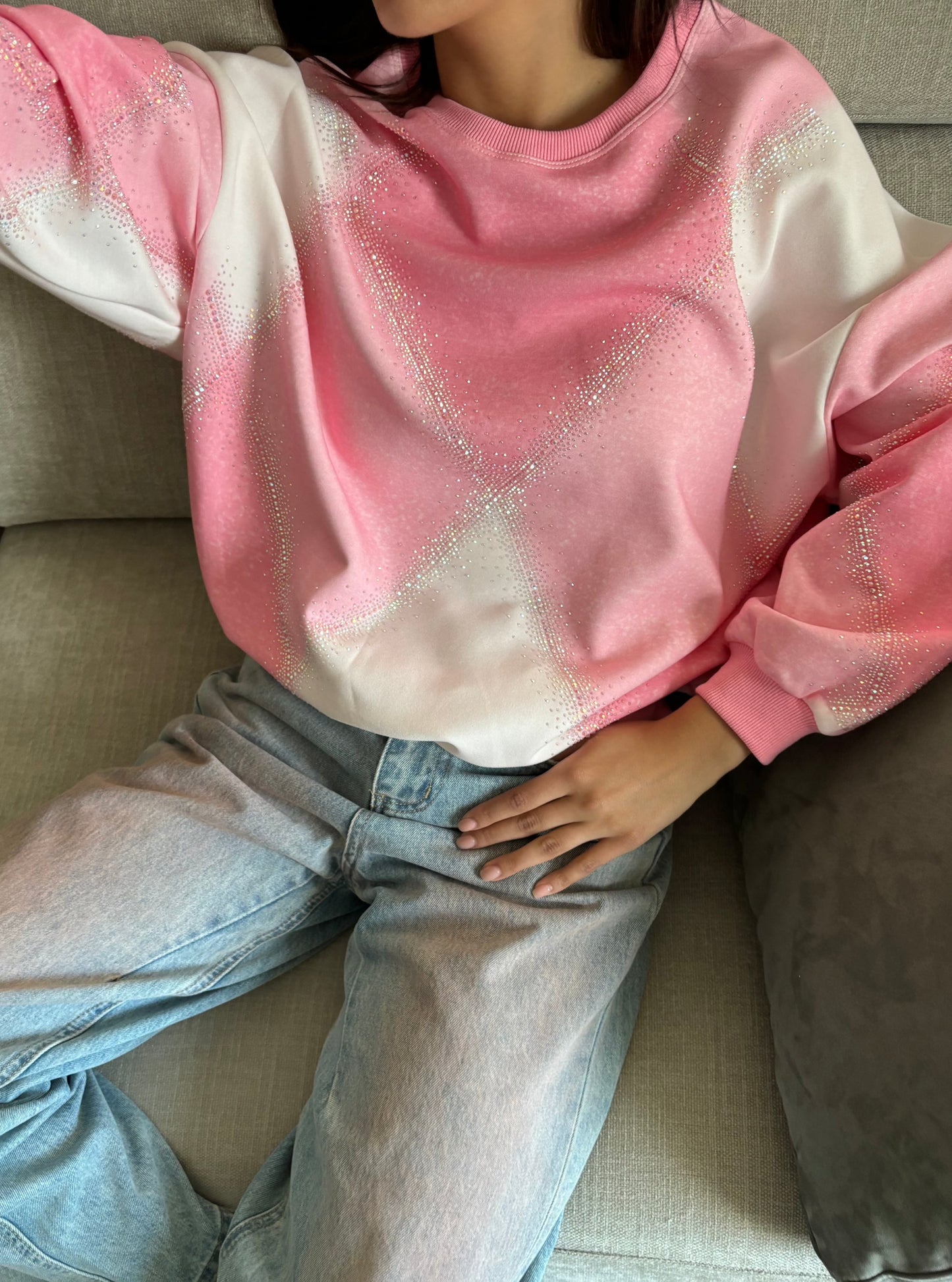 Diamond crystal sweatshirt