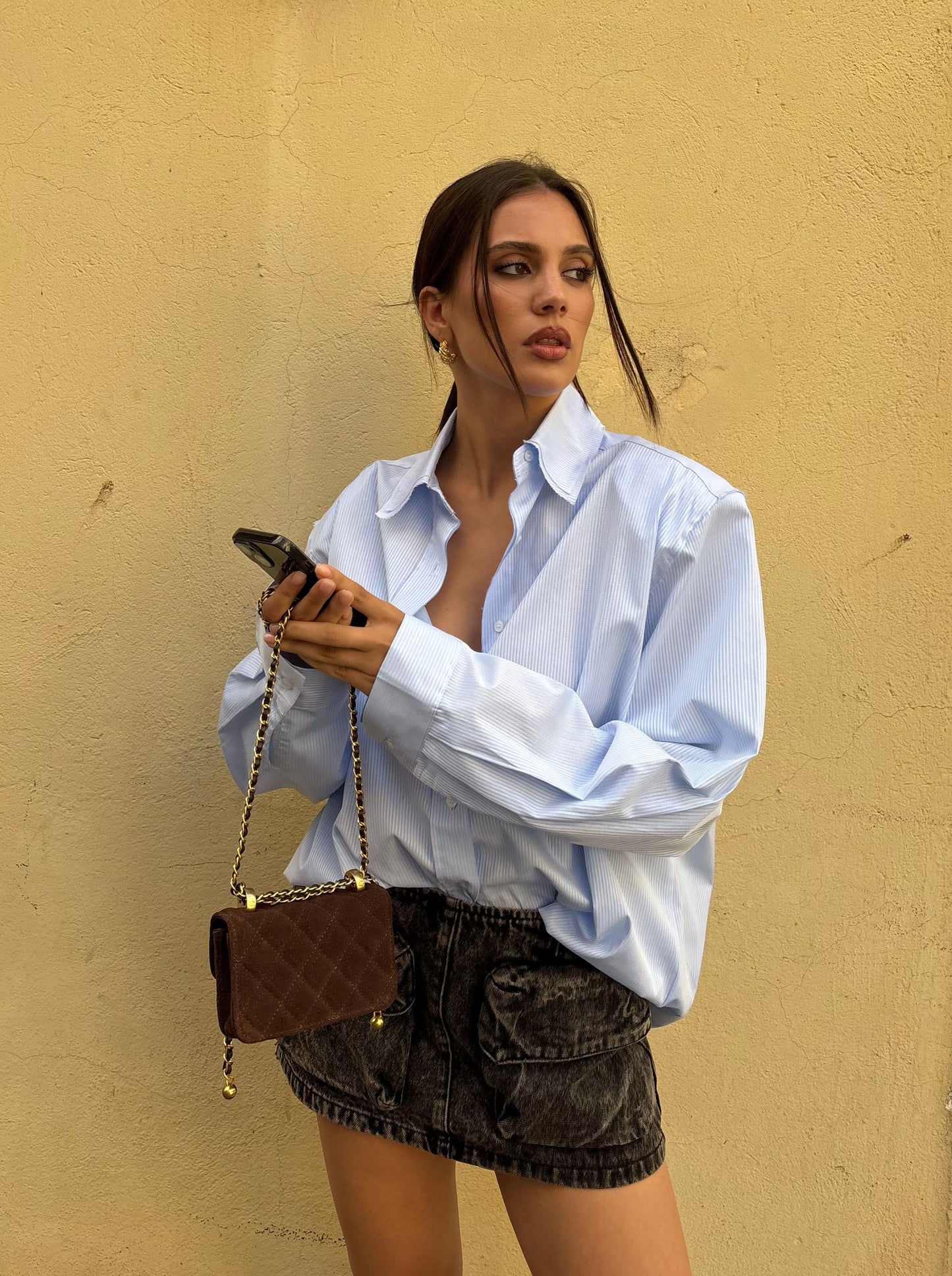 Oversized striped shirt