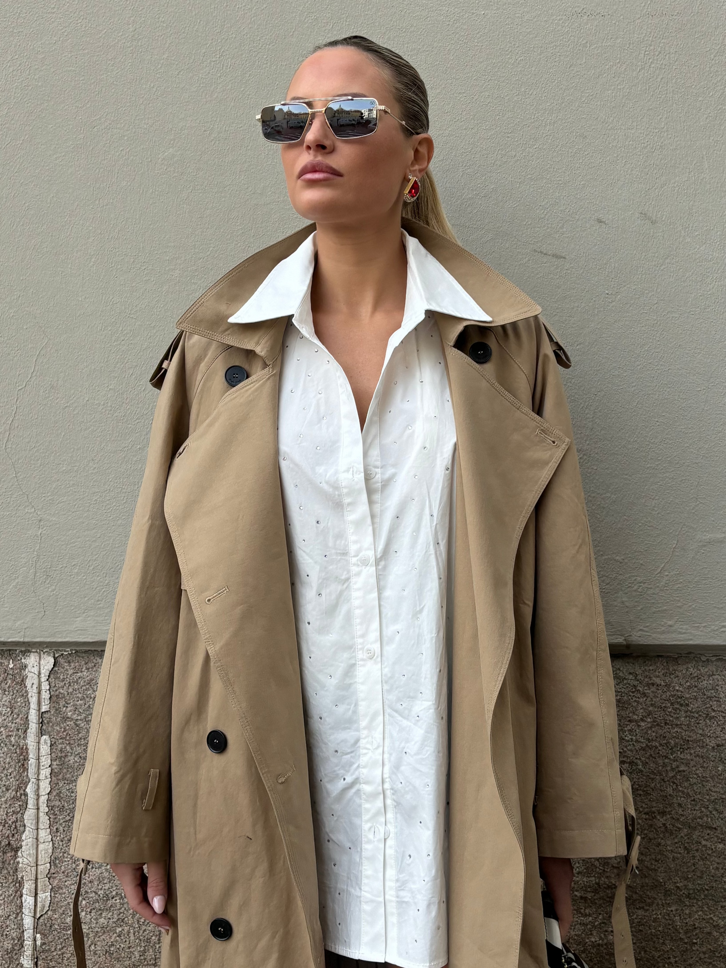 Oversized crystal shirt