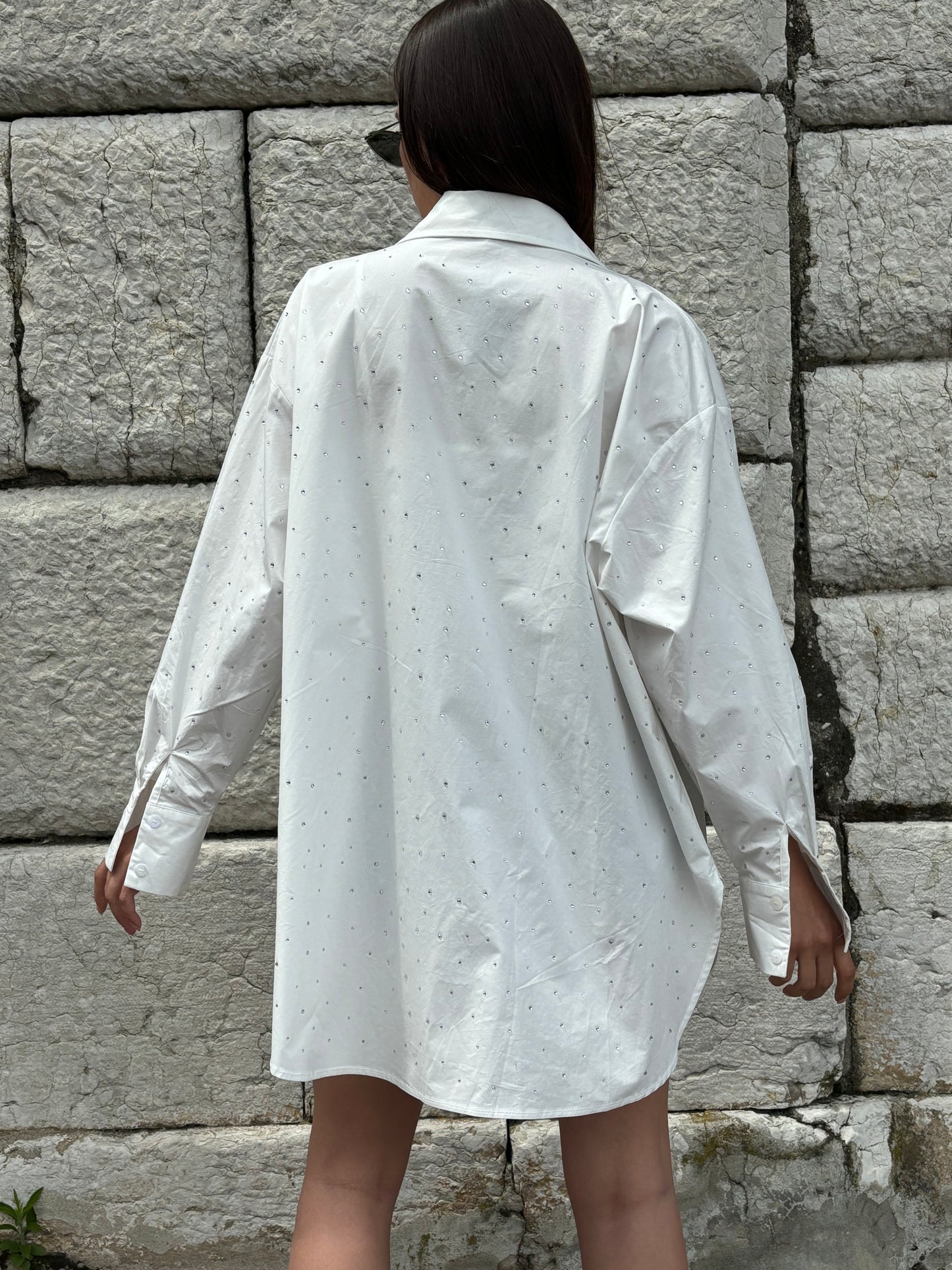 Oversized crystal shirt