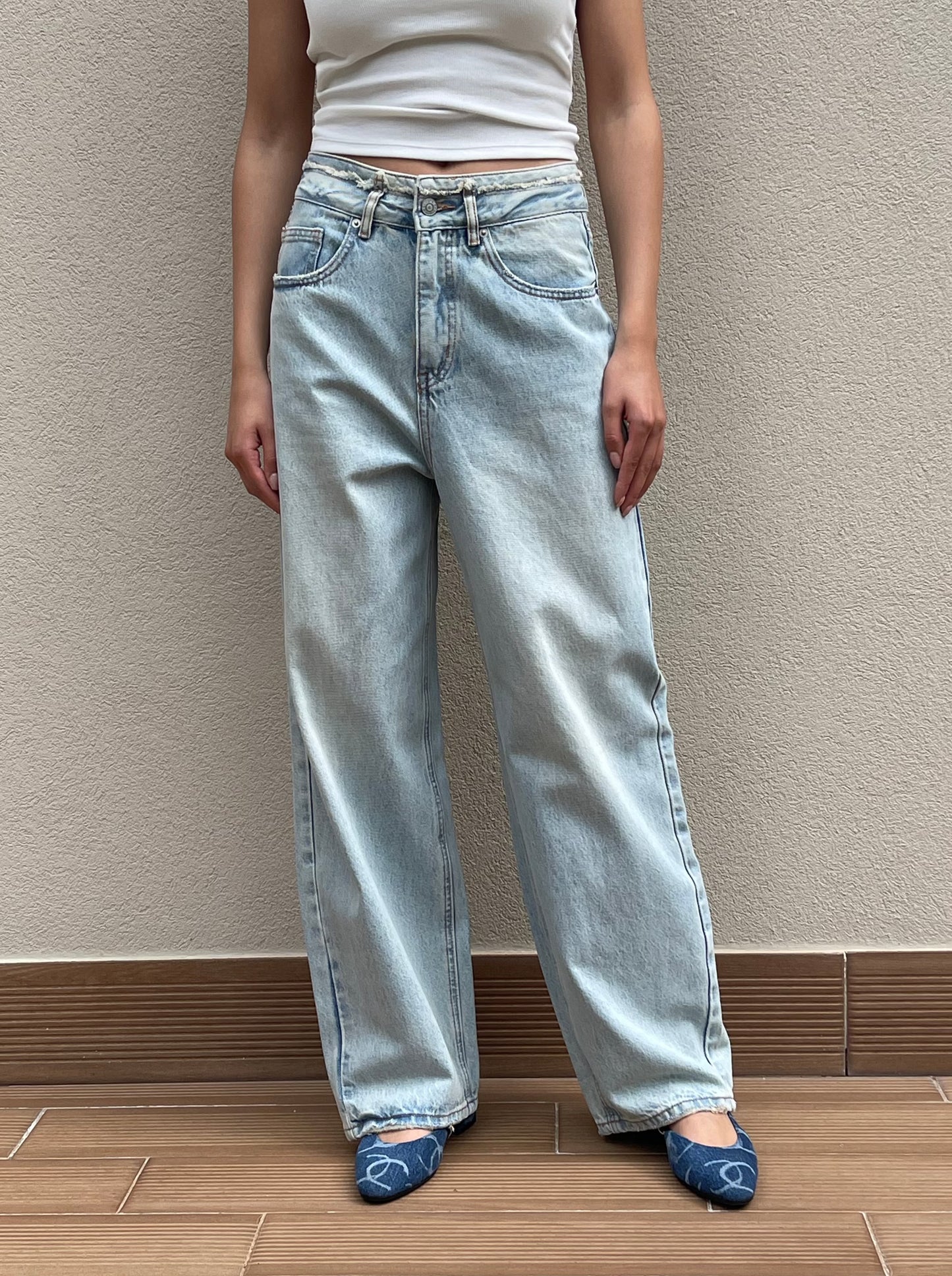 Regular washed jeans