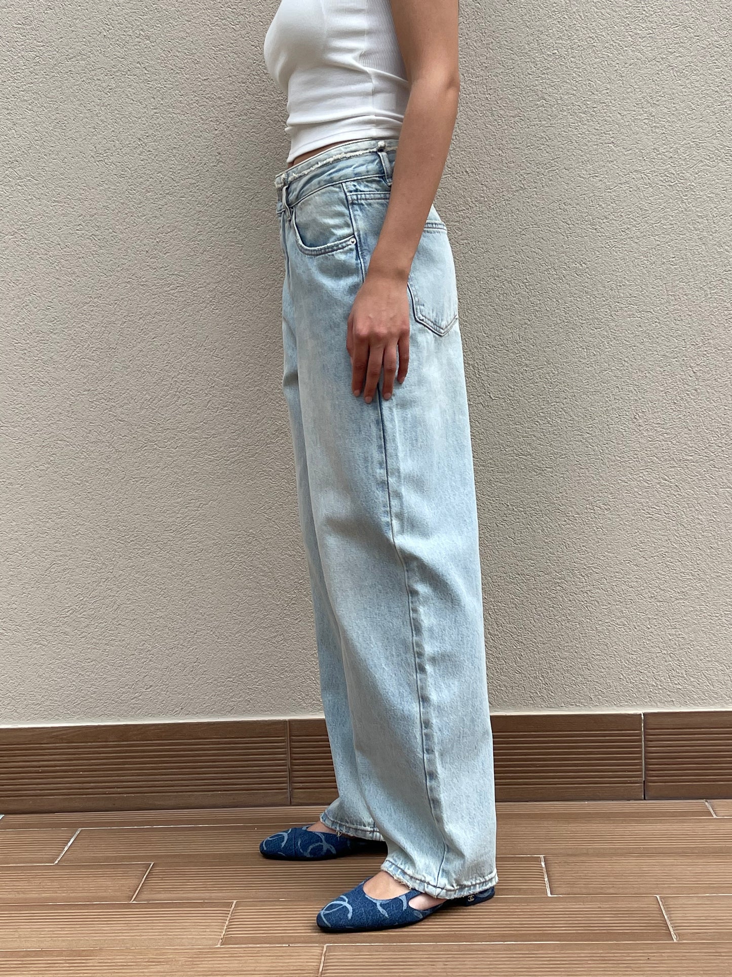 Regular washed jeans