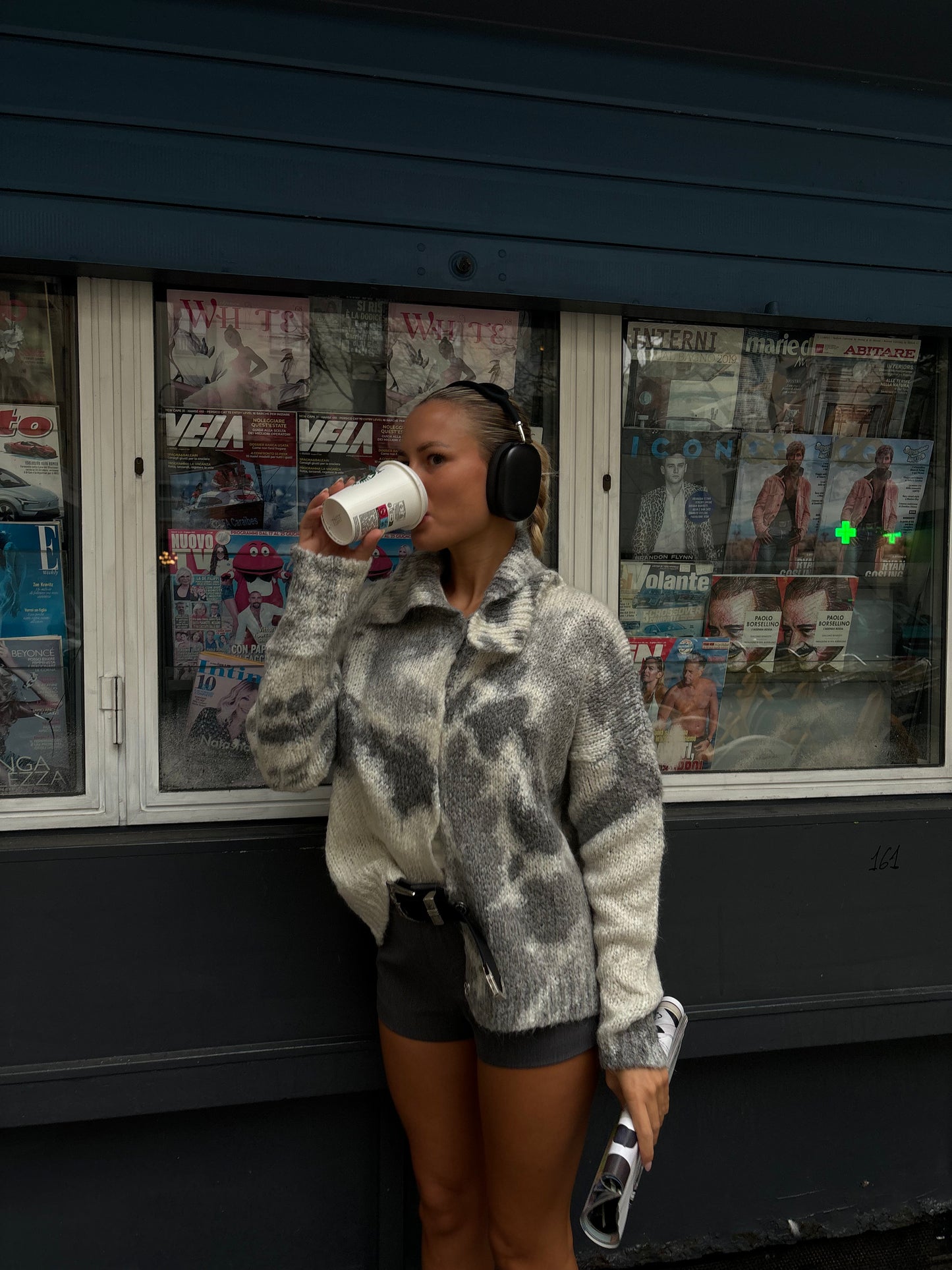 Cardigan grigio dye