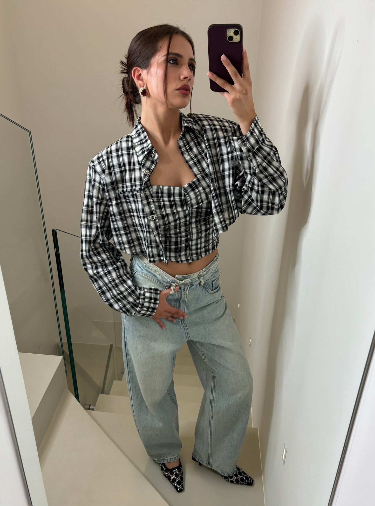Coordinated black check set