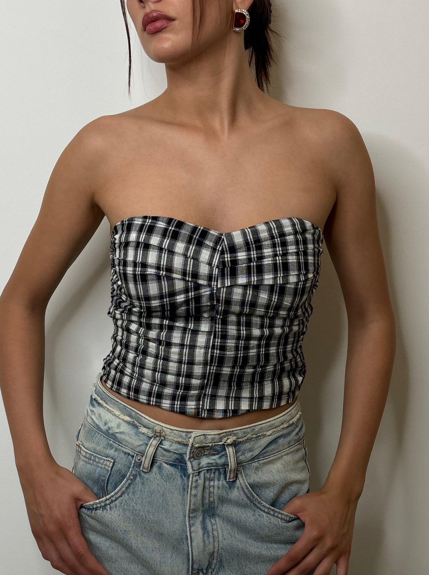Coordinated black check set
