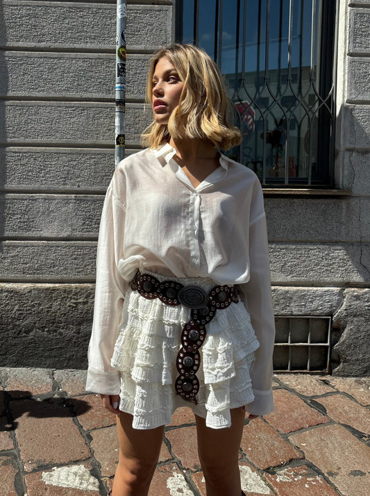 Flounced miniskirt