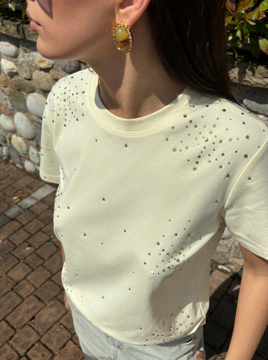 Tshirt cotone crystal
