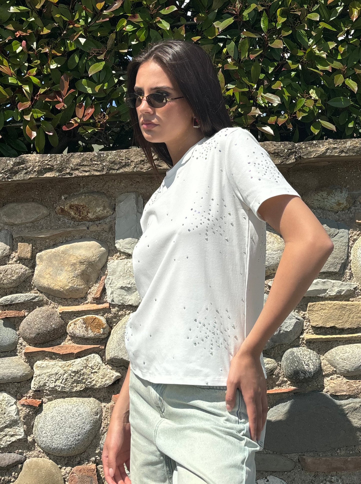 Tshirt cotone crystal