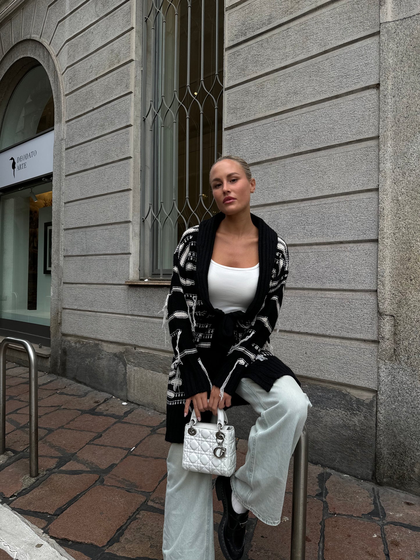 Cardigan con cintura