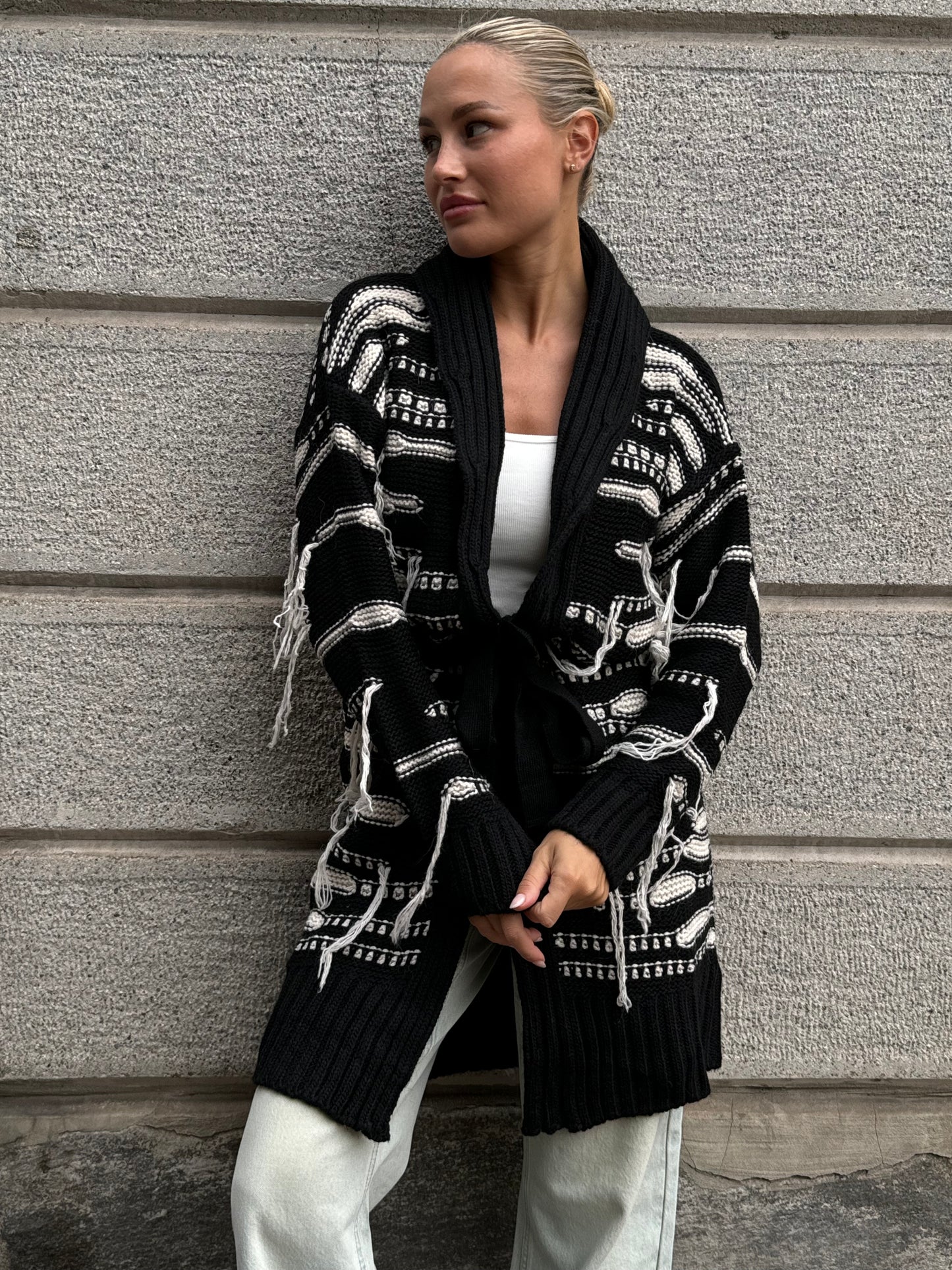 Cardigan con cintura