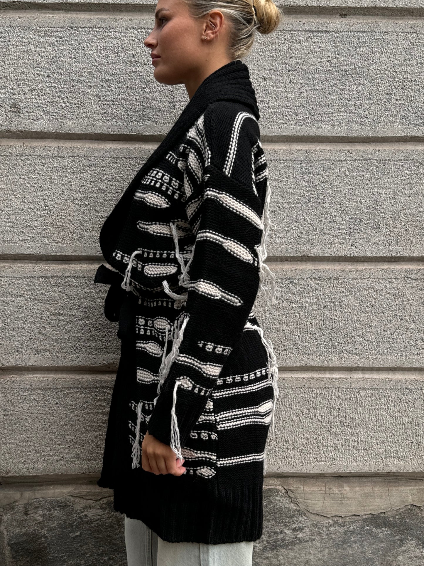 Cardigan con cintura