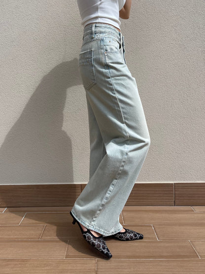 Full length washed jeans