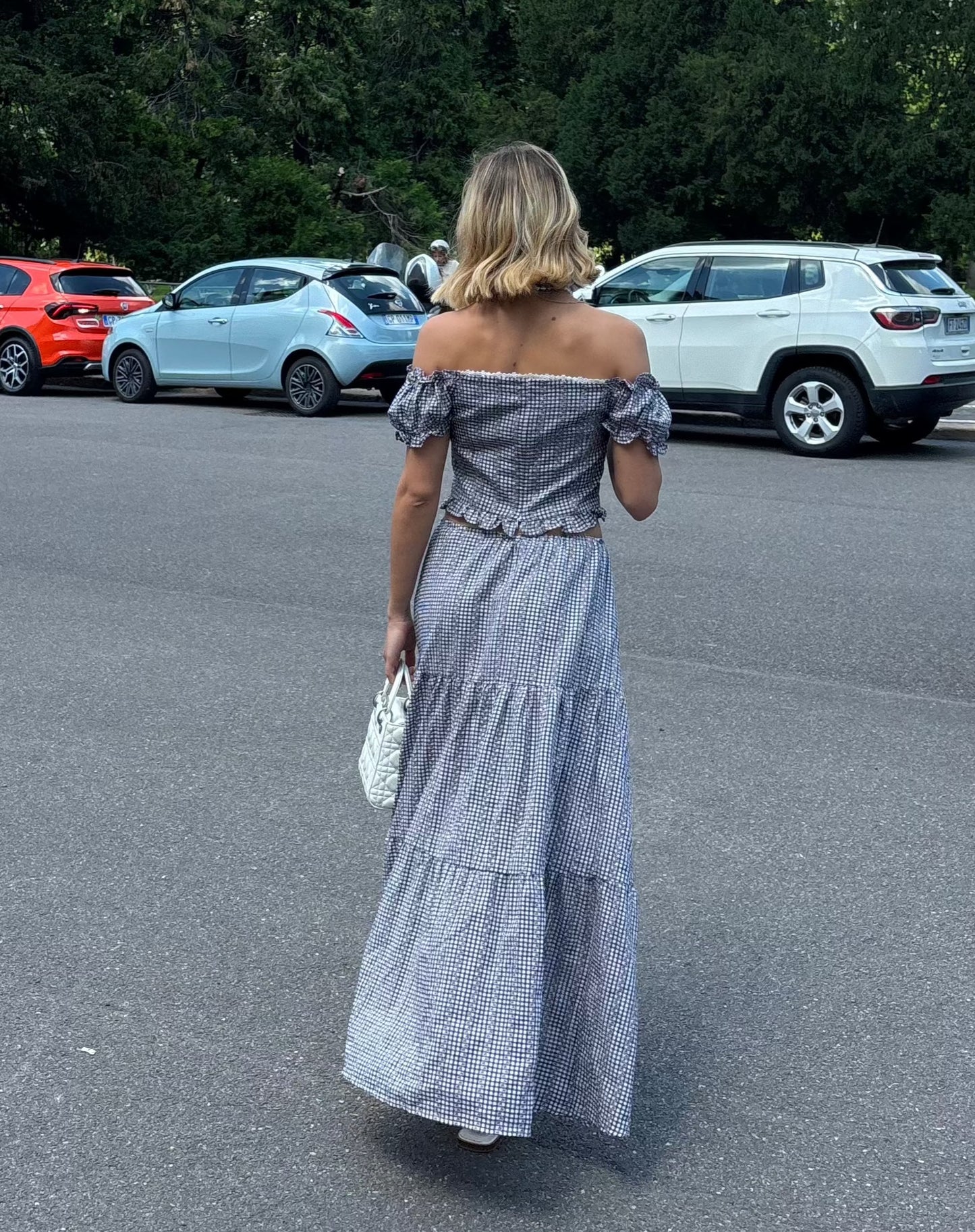 Co-ord set top + maxi gonna vichy