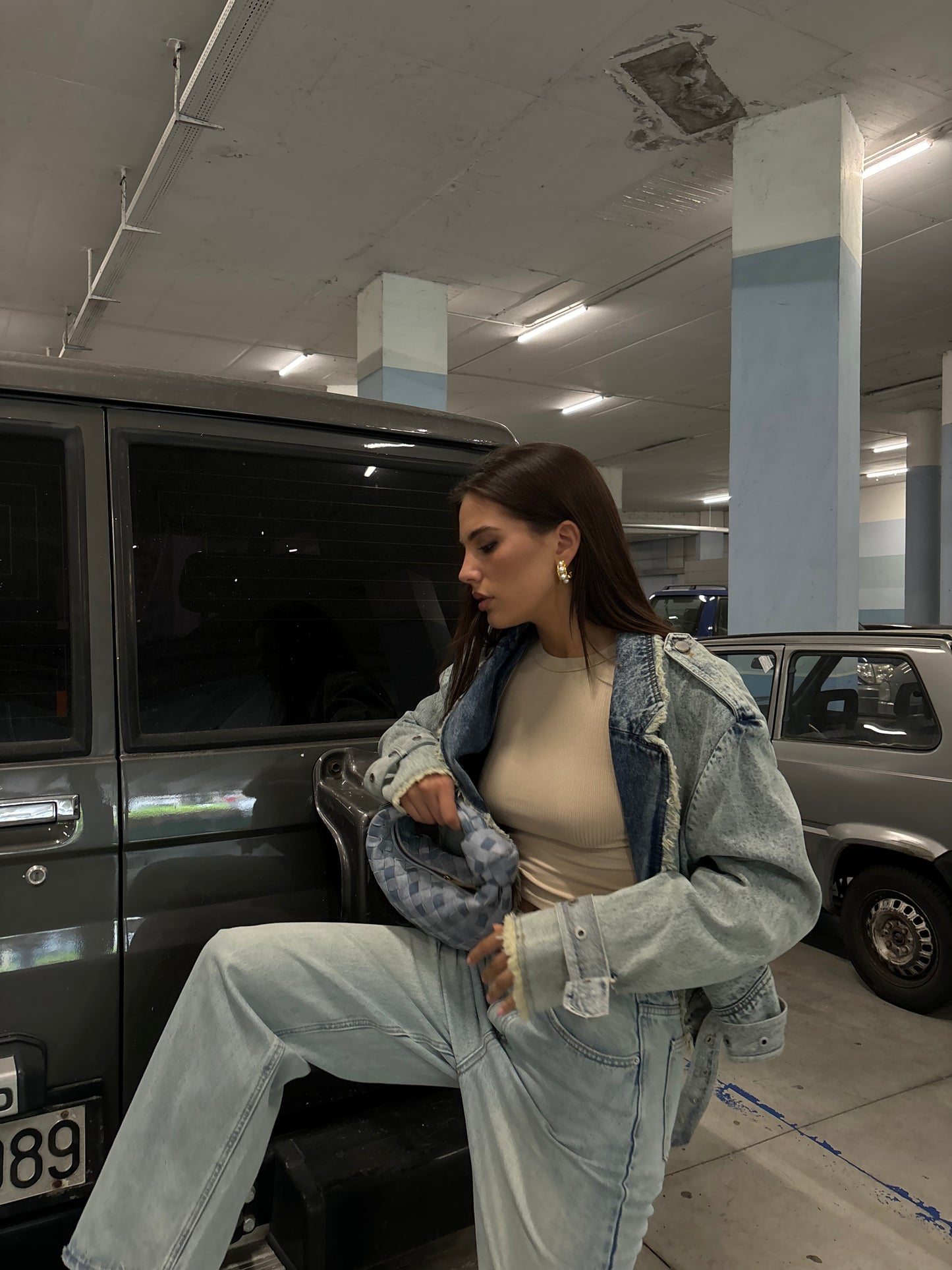 Washed denim jacket