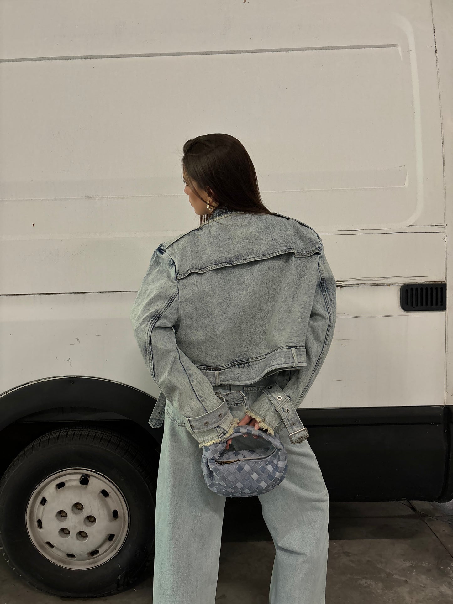 Washed denim jacket