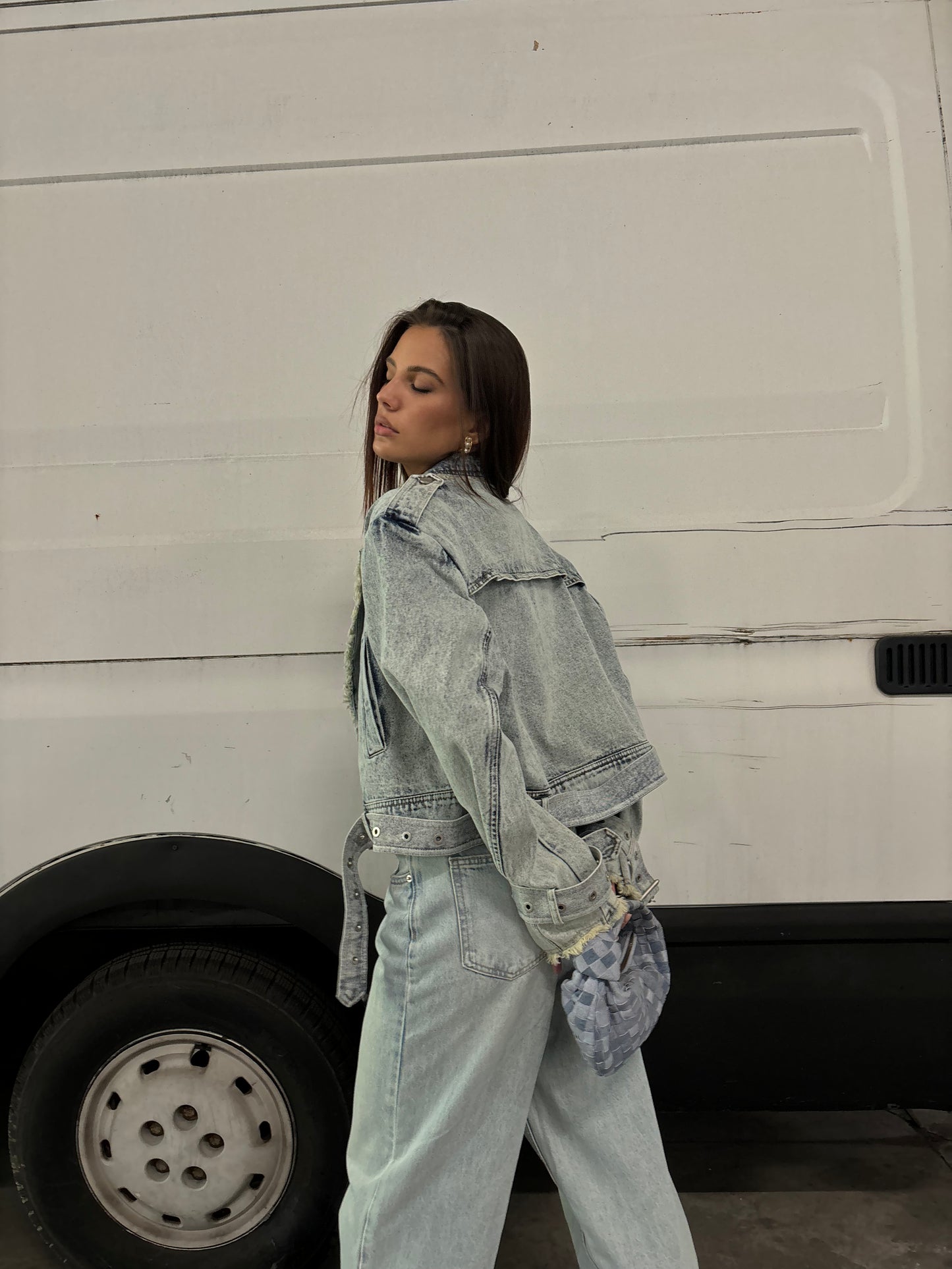 Washed denim jacket