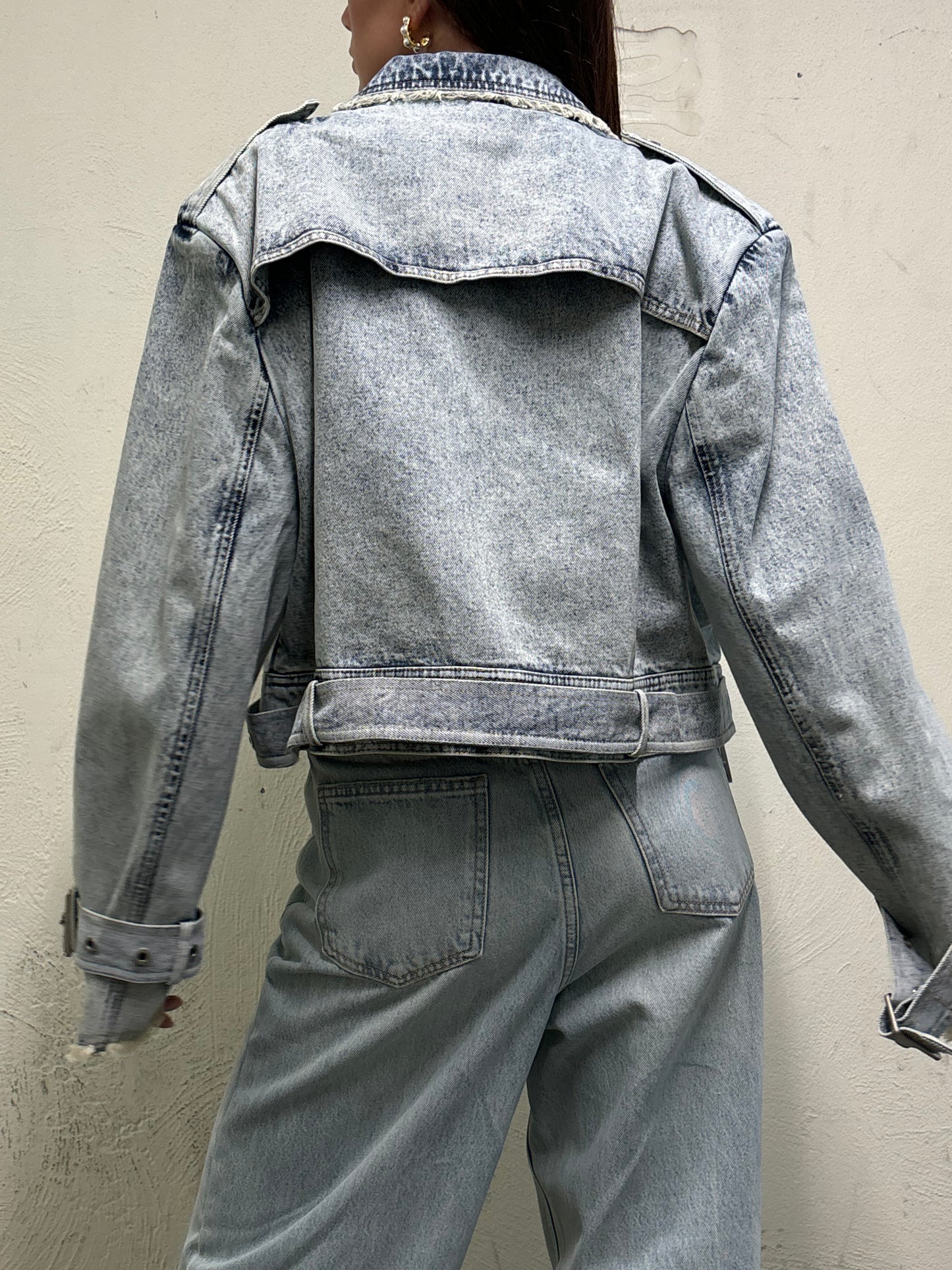 Washed denim jacket