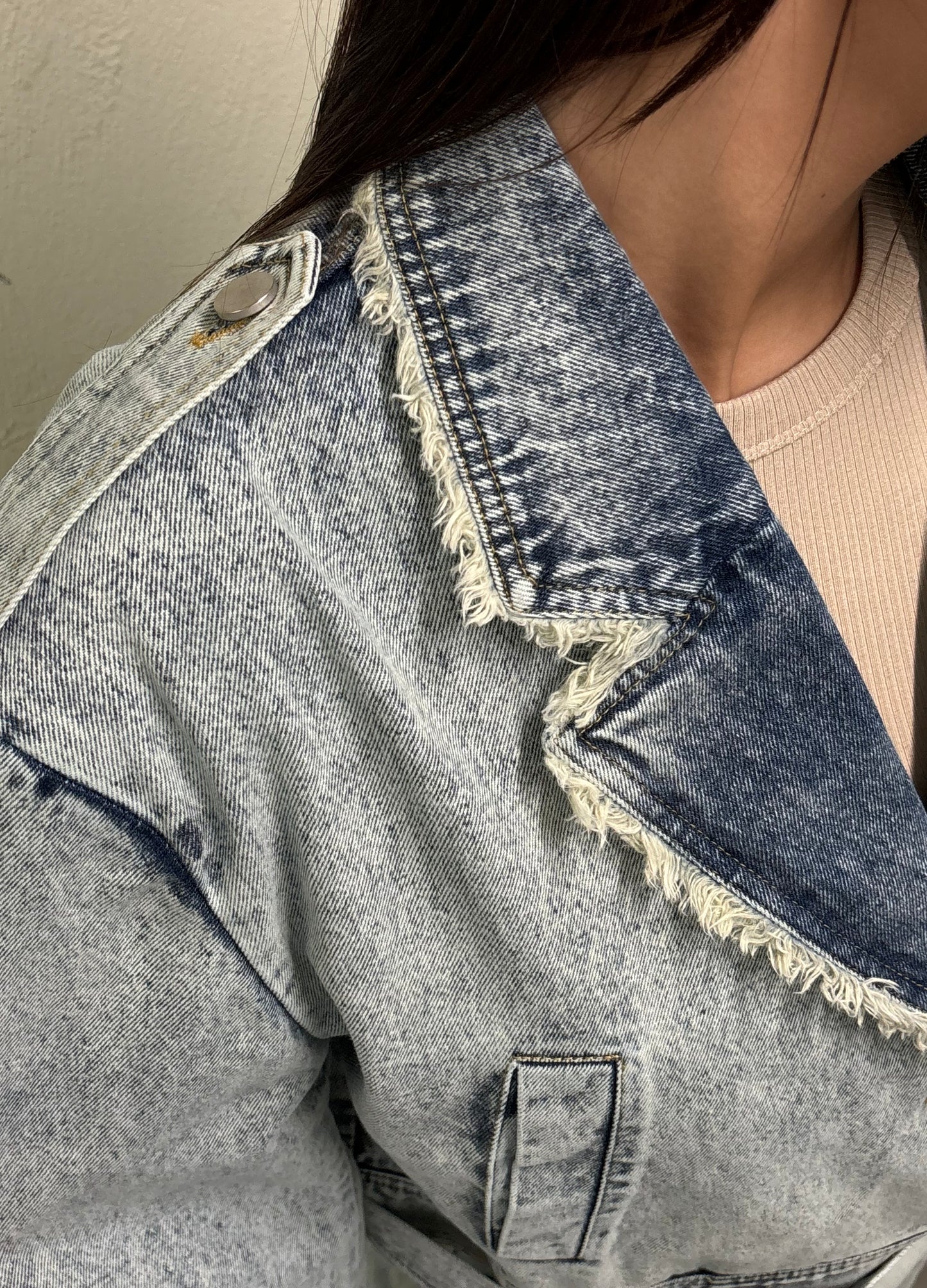 Washed denim jacket
