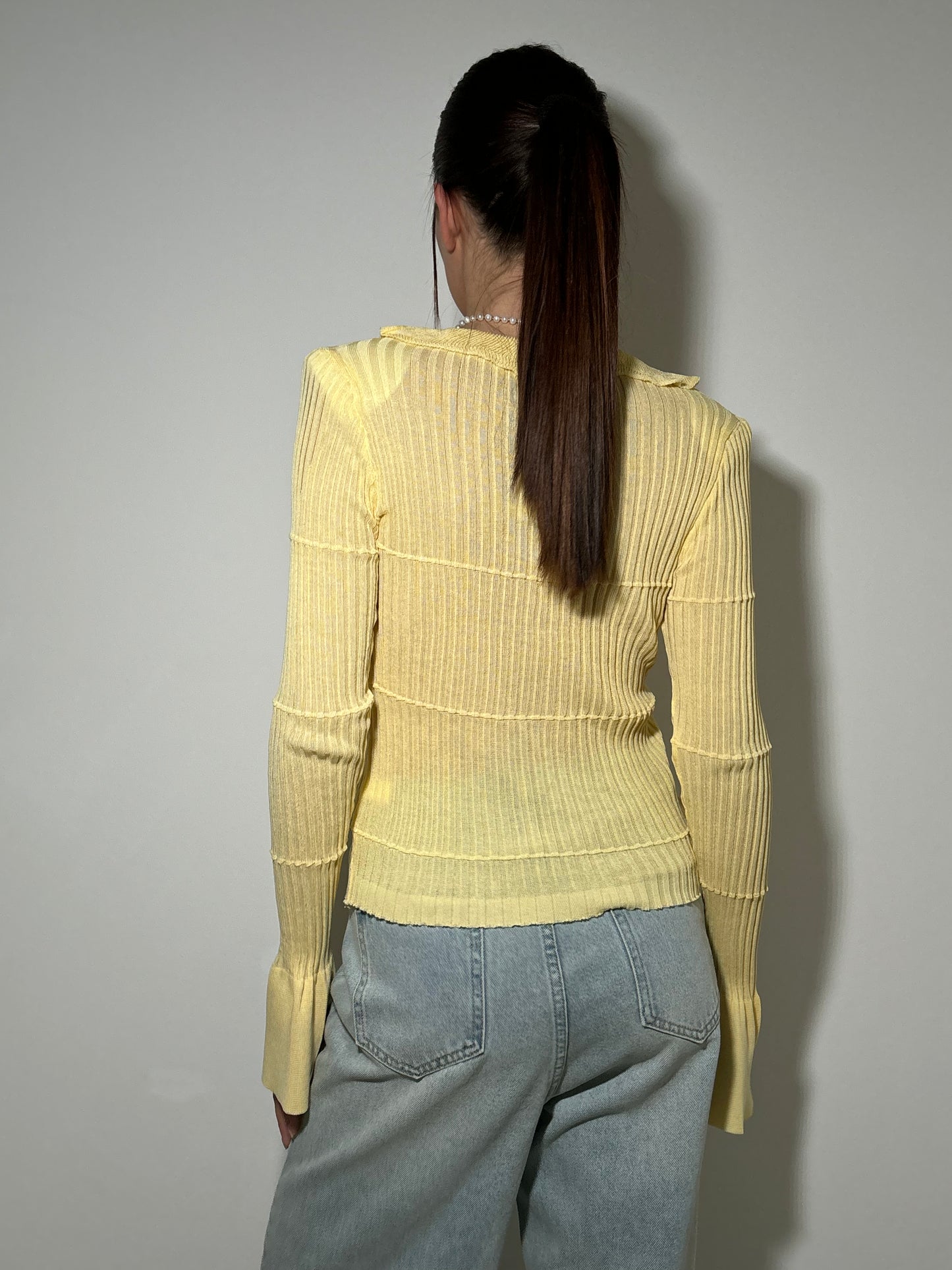 Ruffled cardigan
