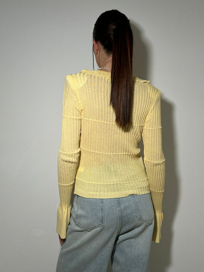 Ruffled cardigan