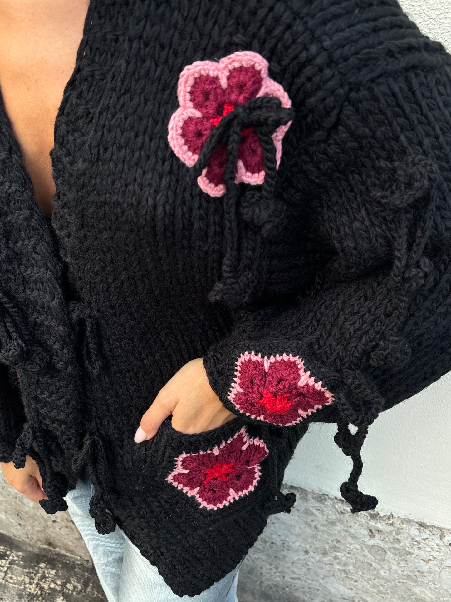 Maxi cardigan fiori