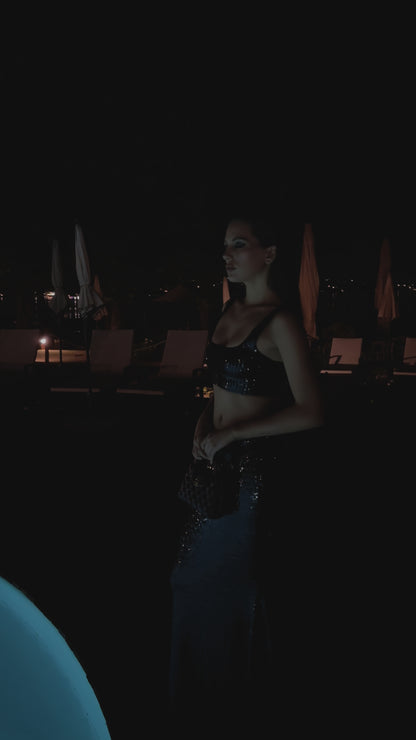 Top paillettes