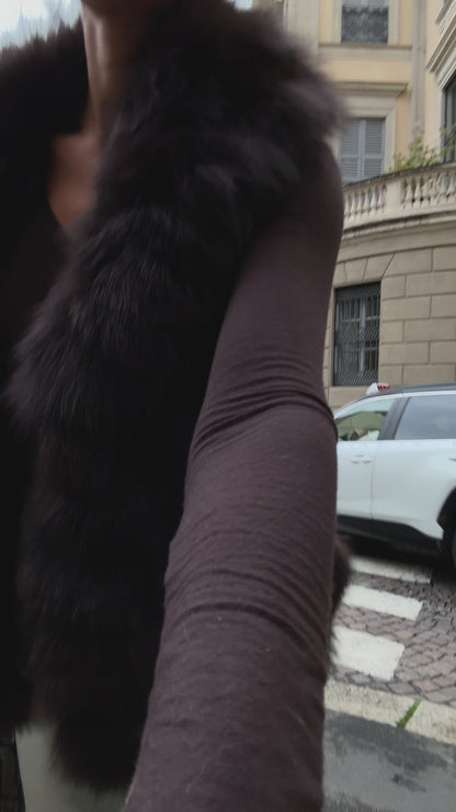 Gilet di pelliccia tricot